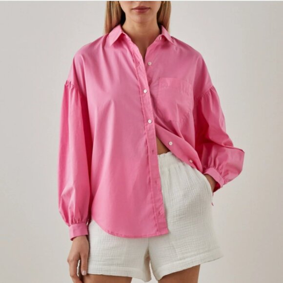 Rails Hot Pink Button Down Janae Shirt  Long Sleeve - Picture 1 of 8